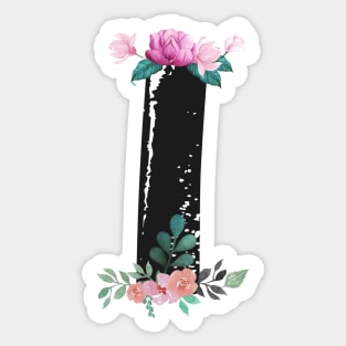 Letter I - Botanical English Alphabet, Name Initial Sticker